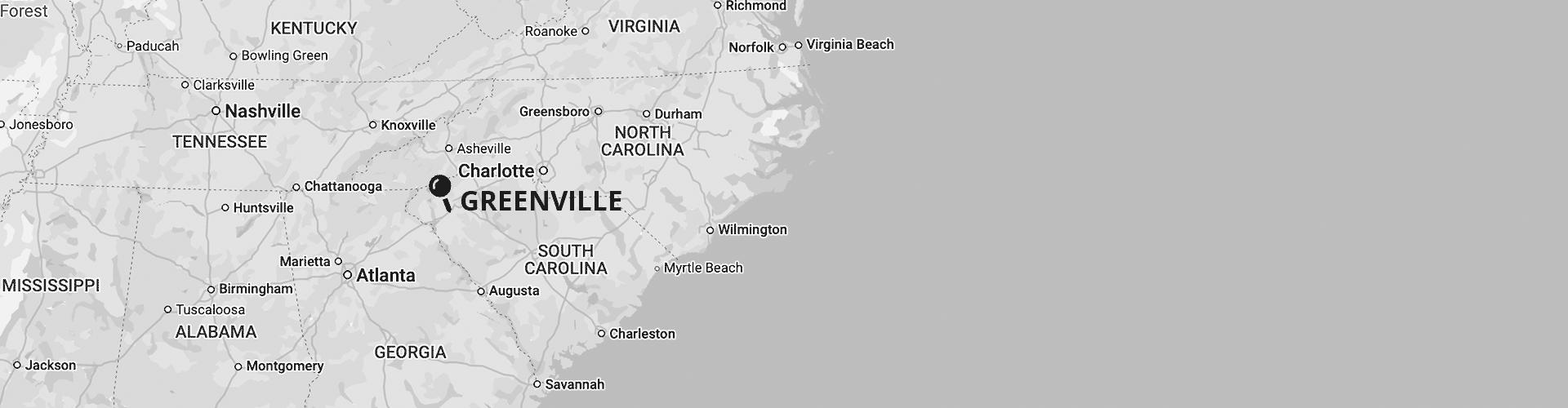 map of Greenville, SC